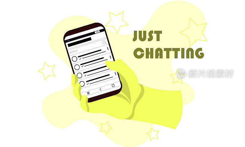 Chatting Flat Design Illustration